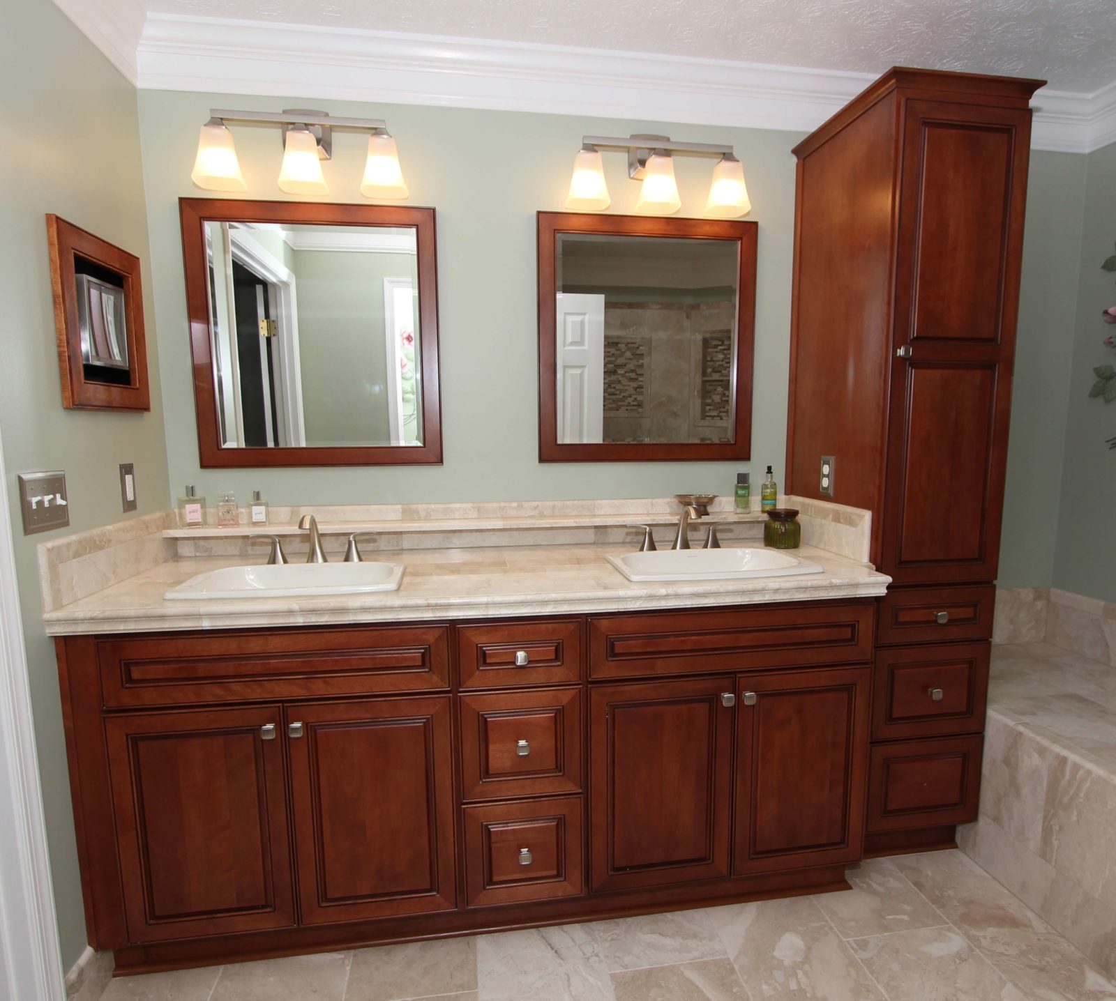 traditional double vanity